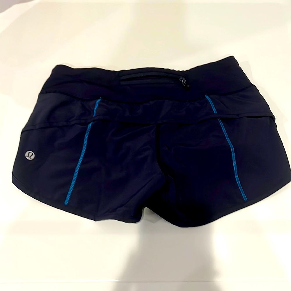Navy Lululemon Speed Shorts Size 2